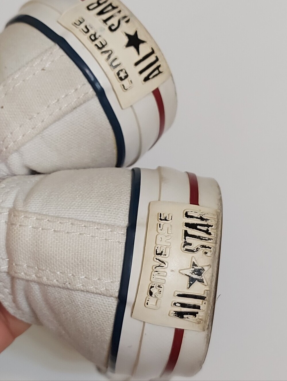 Converse Women Canvas Low-Top Sneakers with Navy Trim - Picture 4 of 7
